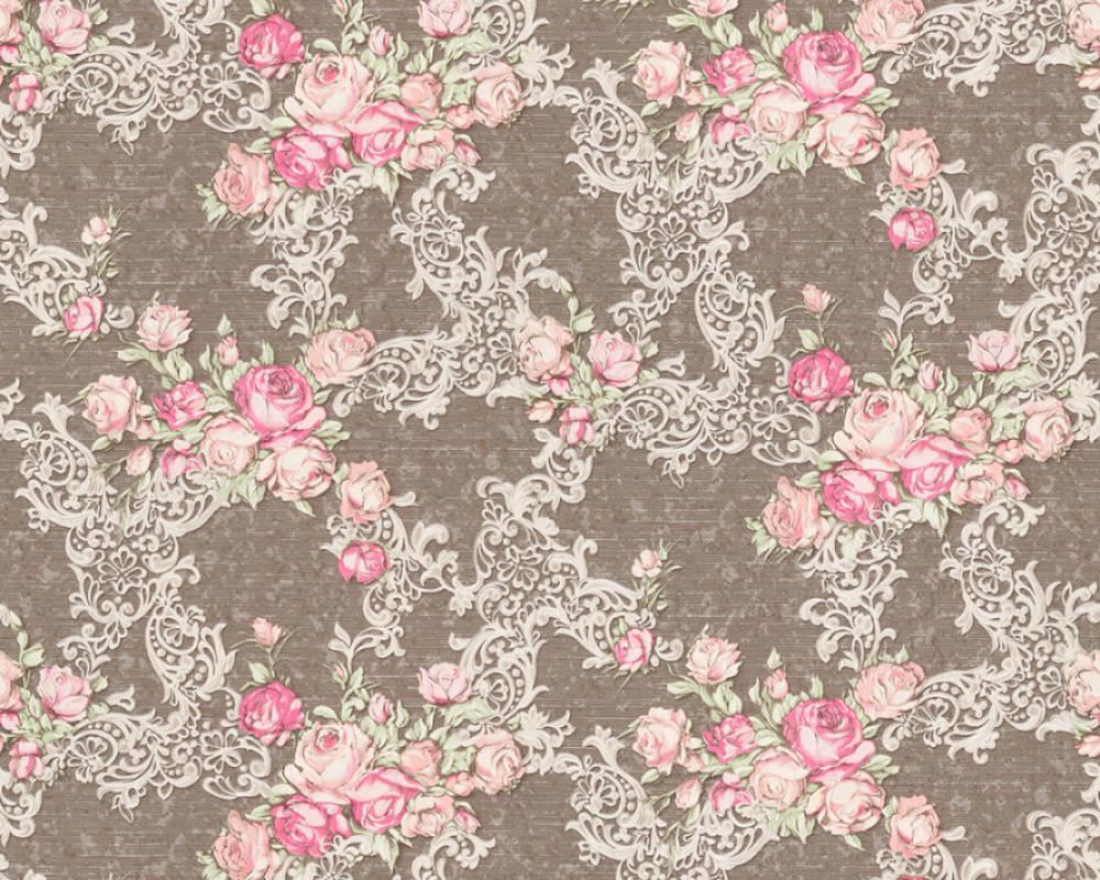 Обои виниловые на флизелиновой основе A.S.creation Theatre + Allure Коричневый/Розовый (36768-3)