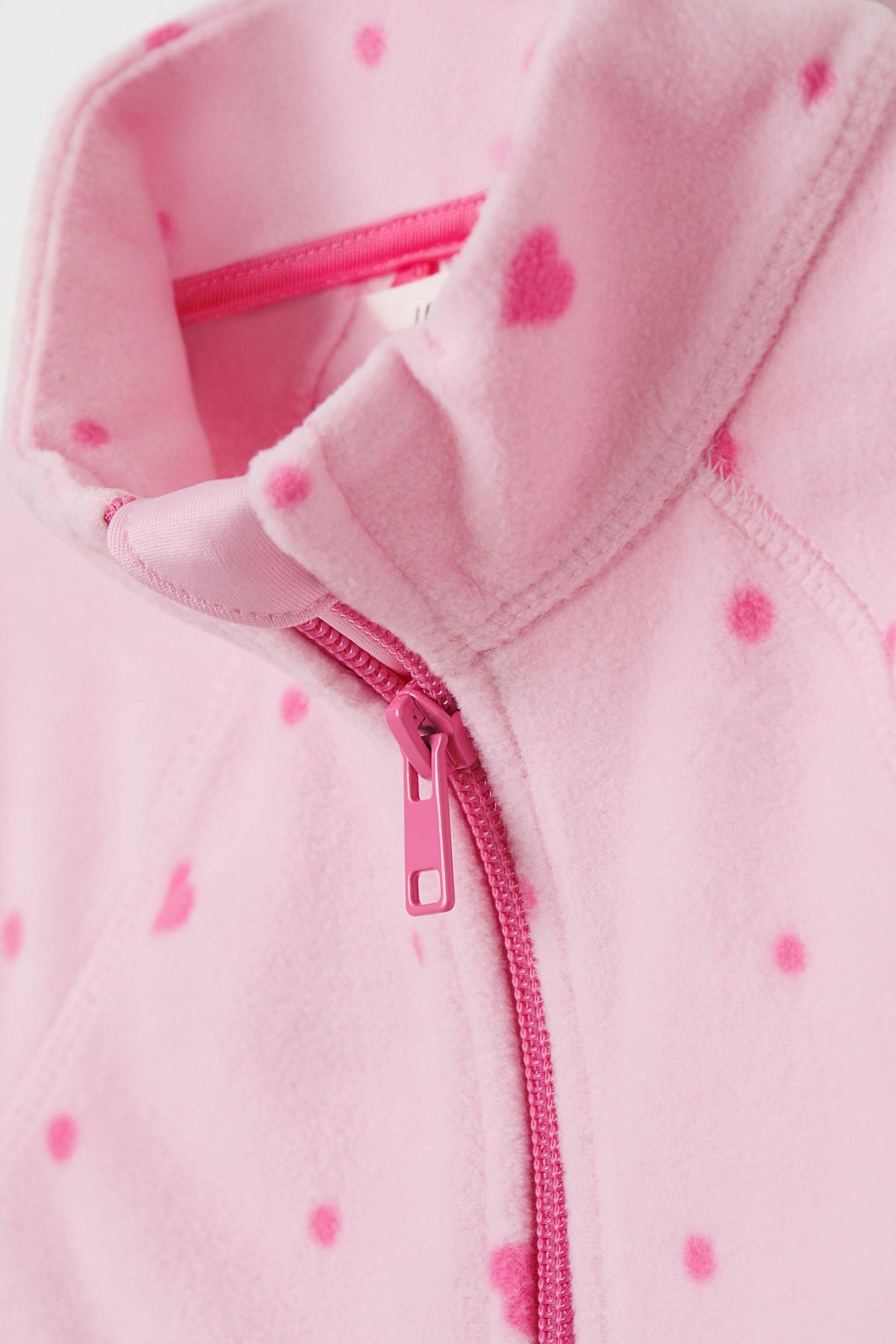 Худі на блискавці для дівчинки H&amp;M фліс 122-128 см Рожевий (685508004) - фото 2