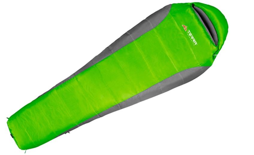 Спальник Terra Incognita Siesta 200 Regular Left кокон 205х80х50 см Зелений/Сірий