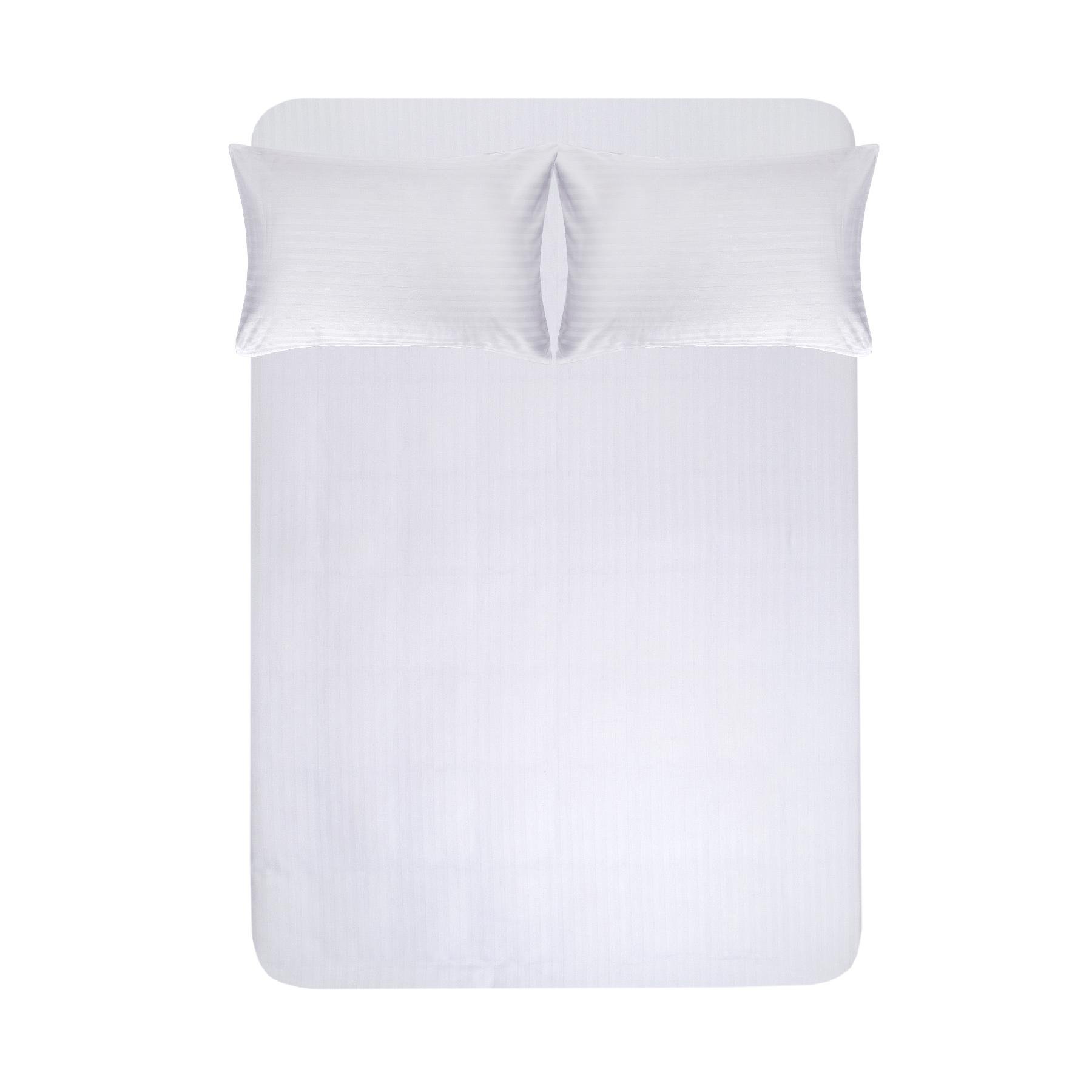 Комплект постільної білизни Lotus Готель страйп сатин 1x1 євро 160x200/25 см Білий (svt-2000022343312) - фото 3