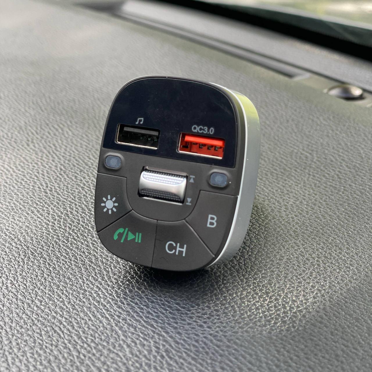 Модулятор автомобільний FM з bluetooth для авто 3в1 aux з вольтметром Mp3 - фото 6