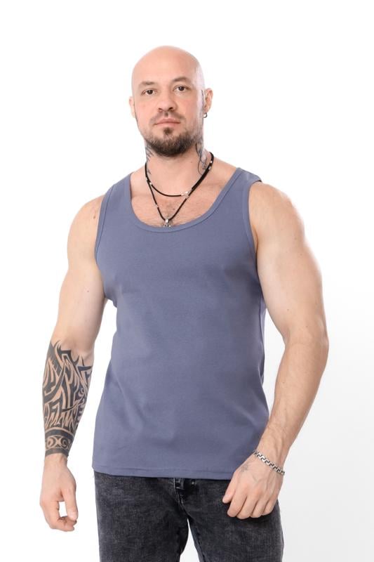 Майка для чоловіка приталена однотонна Носи Своє р. 58 Графітовий (8048-008)