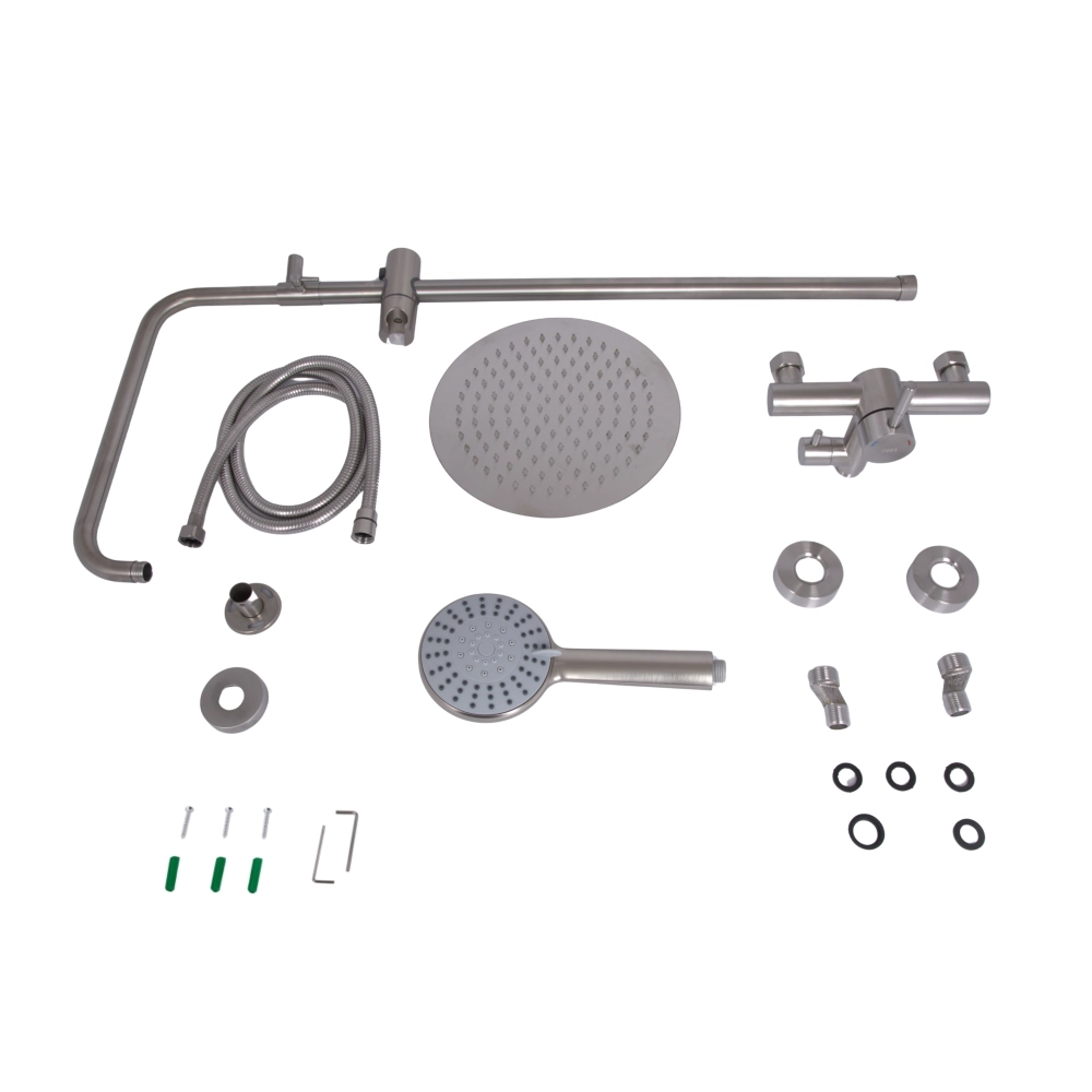 Душова система Lidz Aria 1020 без виливу на два споживача Ø 35 нікель (SD00052238) - фото 7 Душова система Lidz Aria 1020 без виливу на два споживача Ø 35 нікель (SD00052238) - фото 7