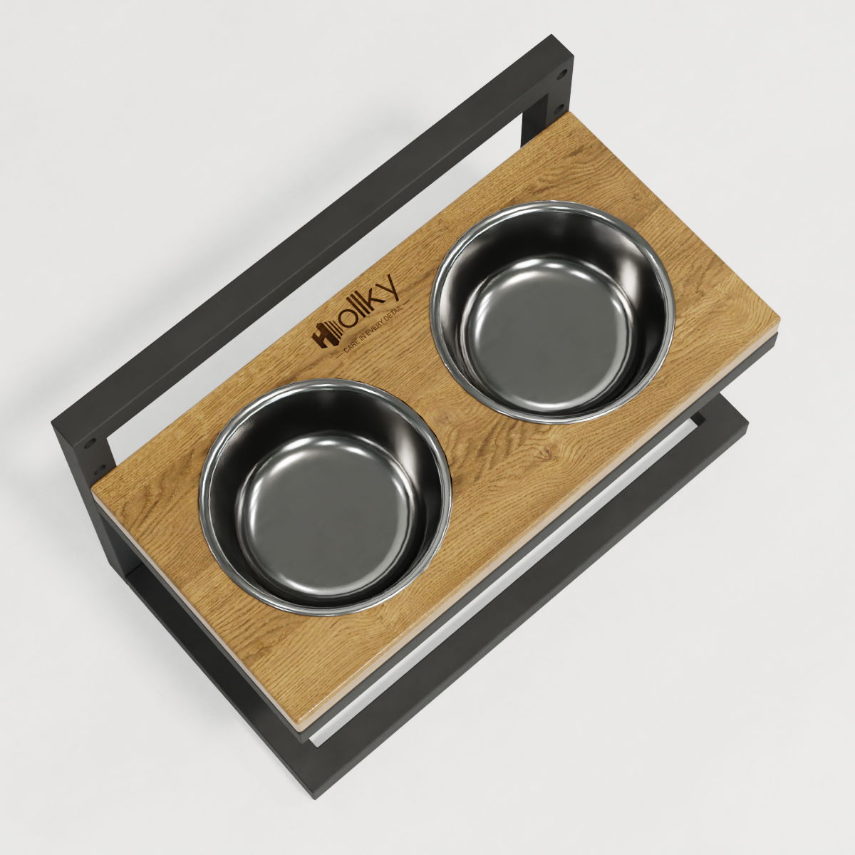 Миски на регулируемой подставке для маленьких собак Hollky Flex S 2х0,45 л (FS-422523-GRNT) - фото 3