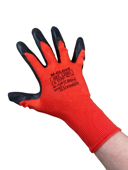 Рукавиці M-Glove прорезинені р. 10 Червоний/Чорний