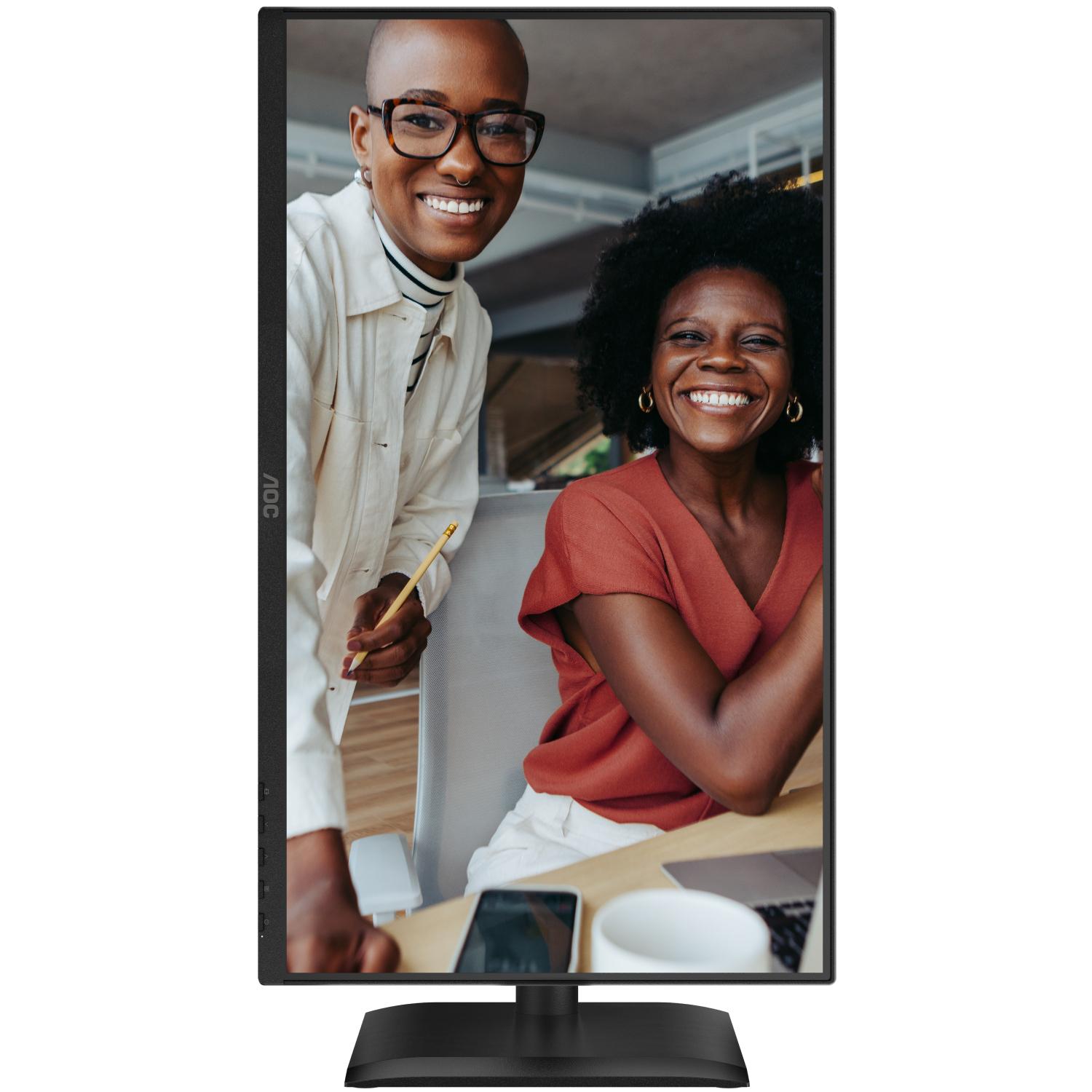 Монитор AOC 24E4U 23,8" IPS 120 Гц HDMI DP USB-hub HAS Pivot колонки Black (24E4U) - фото 9