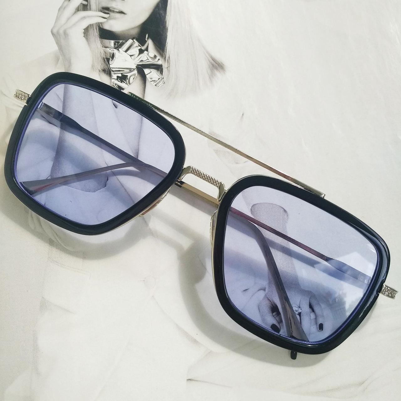 Солнцезащитные очки Тони Старка Голубой/Черный (096576-1)