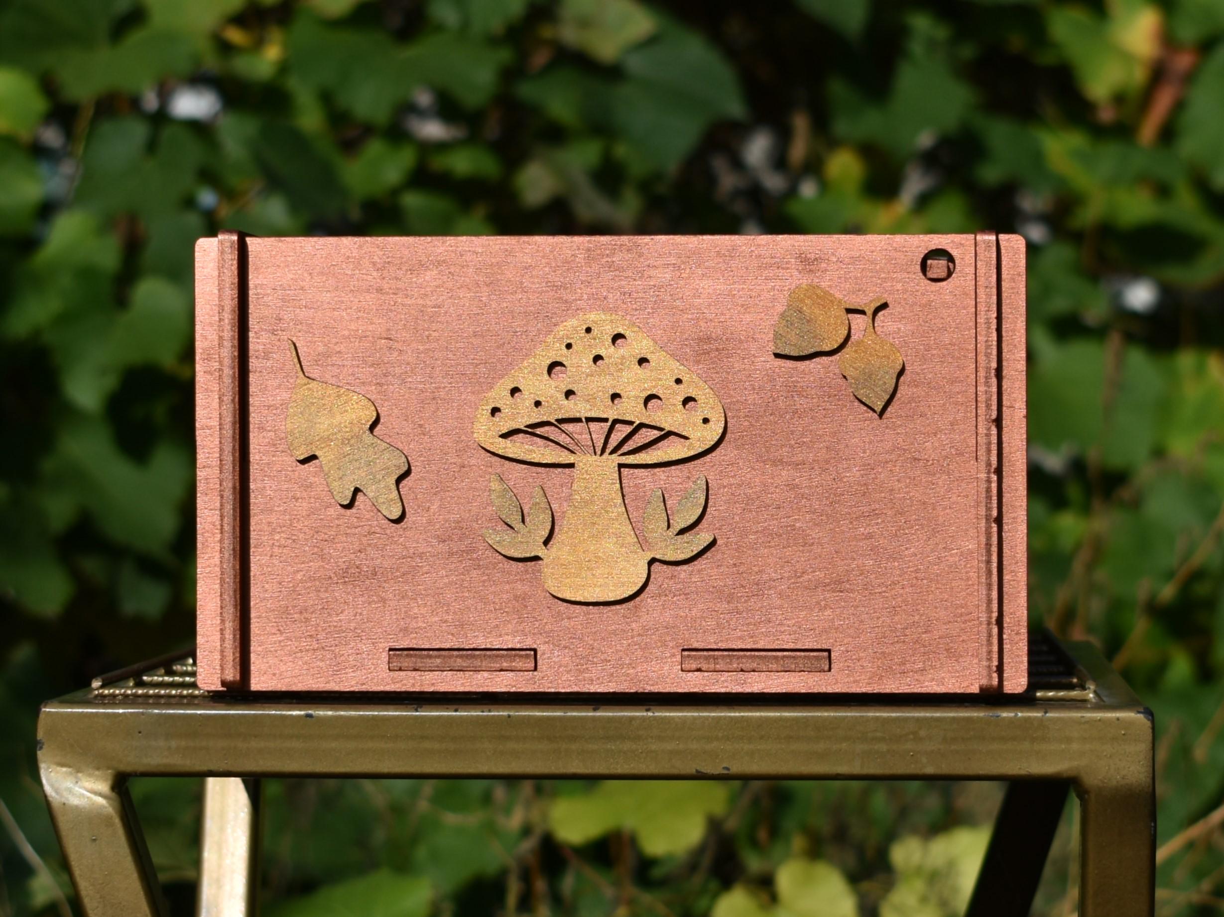 Подарункова коробка Лісовий гном 3D з фанери 20х30х12 см (21683117) - фото 6