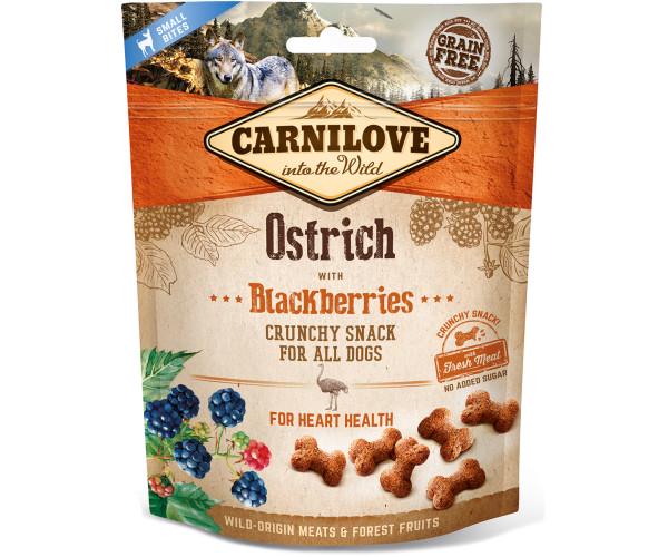 Ласощі для собак Carnilove Ostrich with Blackberries зі страусом та ожиною для здоров'я серця 200 г