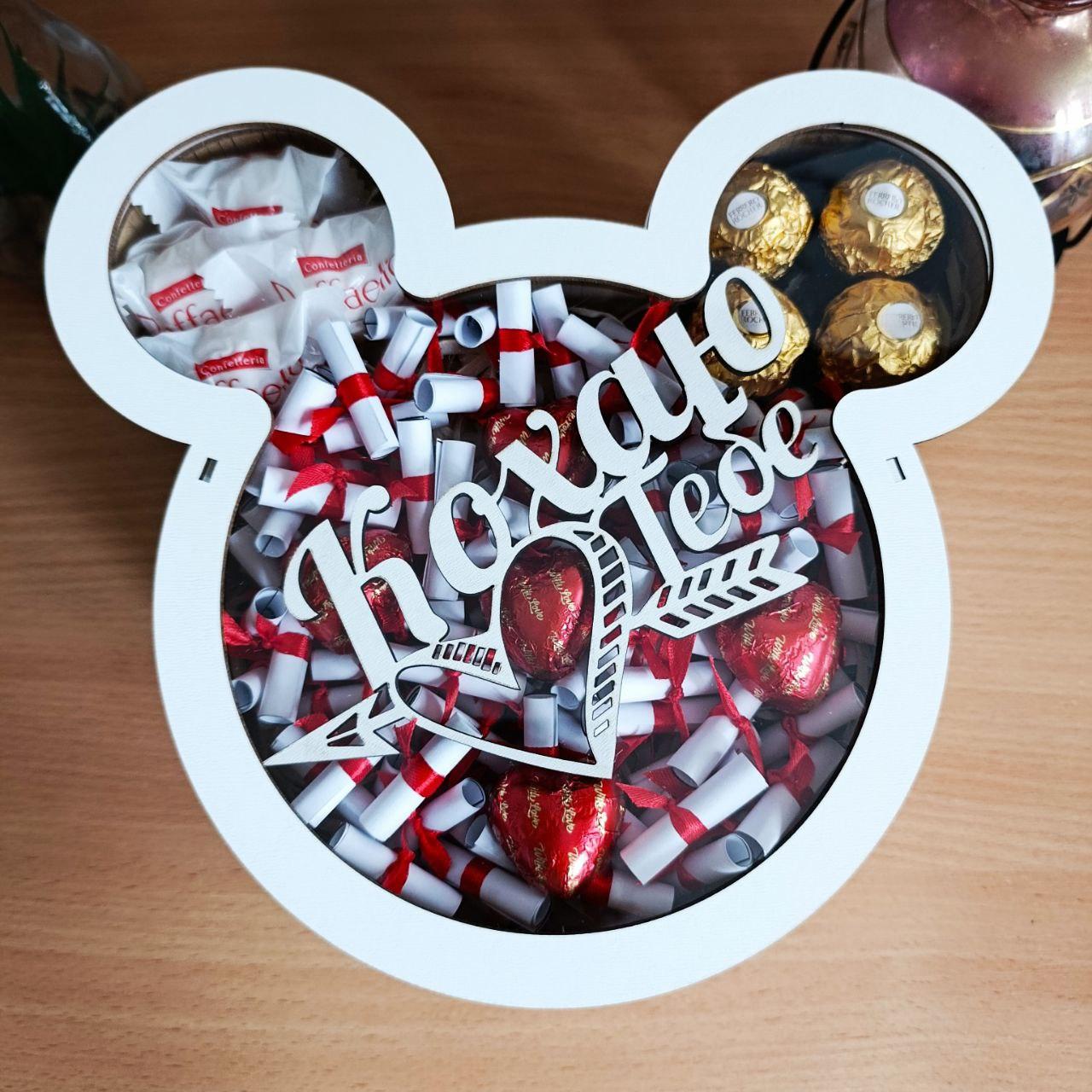 Бокс з цукерками для дівчини на день народження/новий рік/різдво/день закоханих/8 березня/свято (ar291) - фото 4