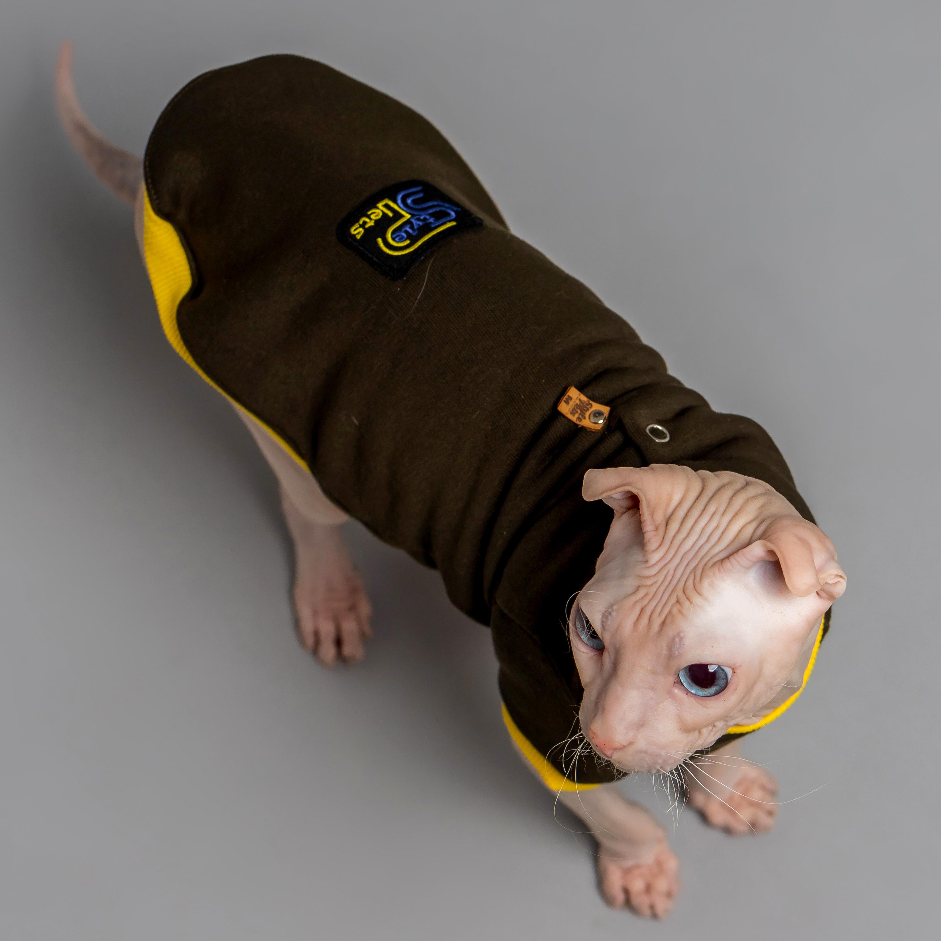 Кофта для кошек с рукавом теплая Style Pets CLASSIC XL Khaki (450XL) - фото 4