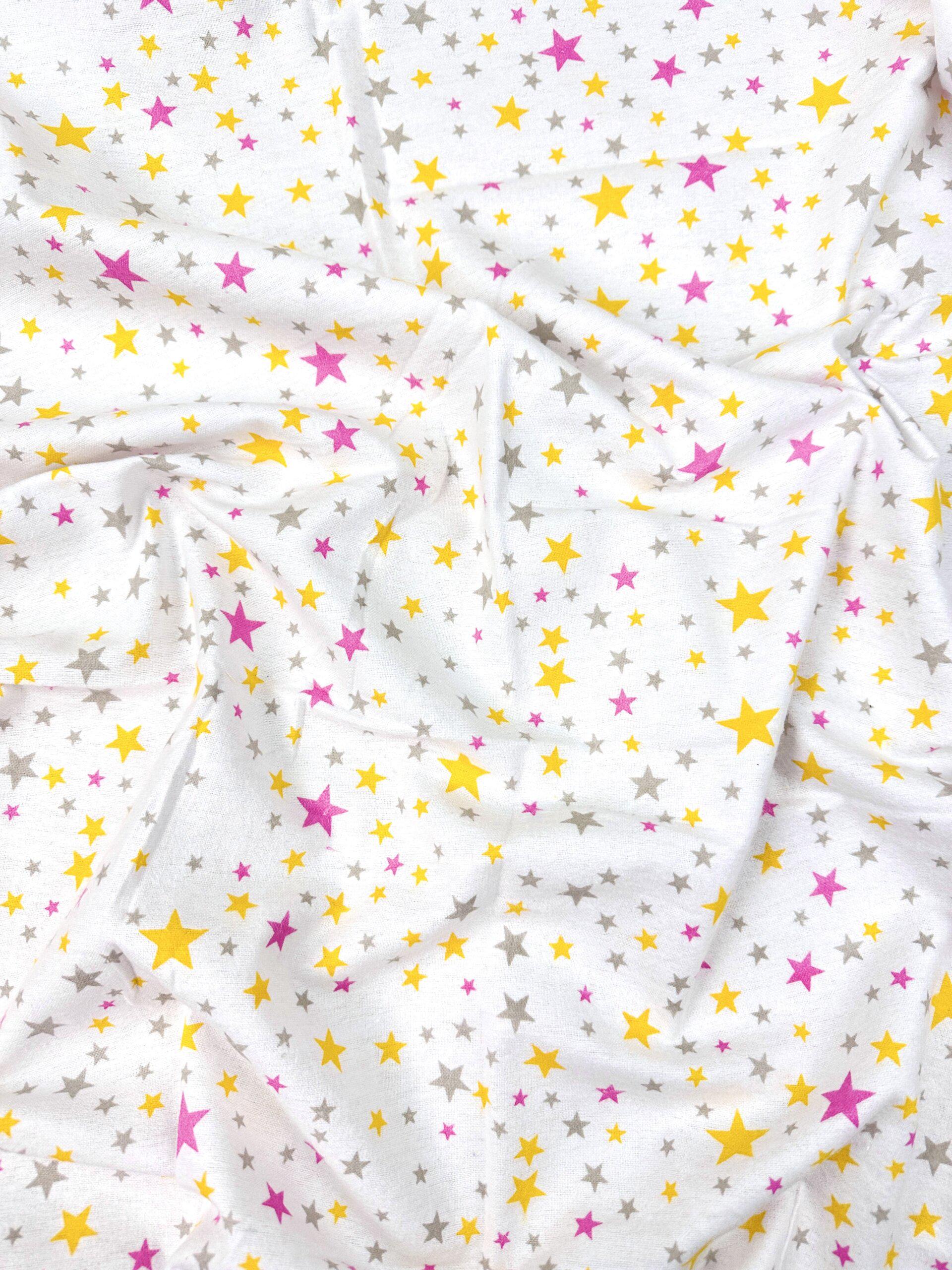 Пеленка фланелевая Розовые звездочки №10 байка 110х90 см (373-193)