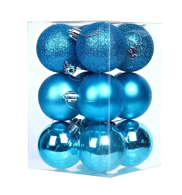 Шары новогодние МАГІЧНА-НОВОРІЧНА 9720 5 см 12 шт. Blue