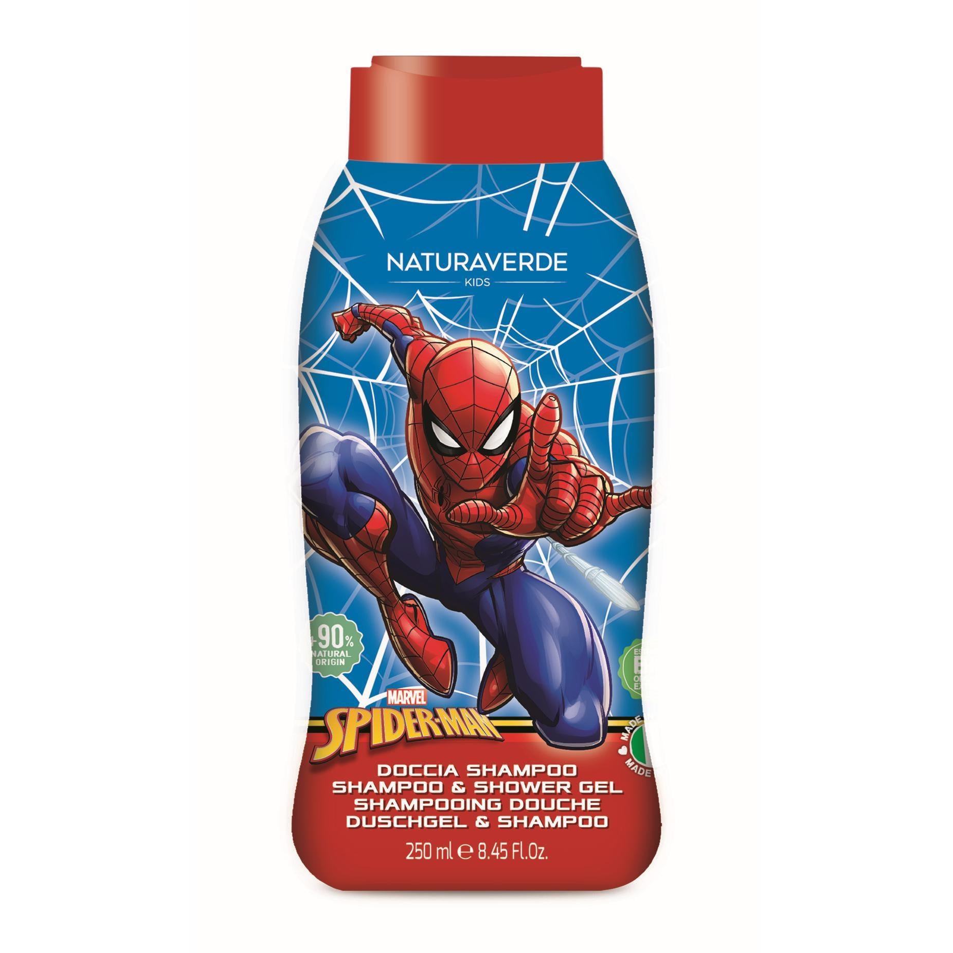 Шампунь та гель для душу для дітей Naturaverde Disney Classic Spiderman з органічними екстрактом вівса 250 мл (14609)