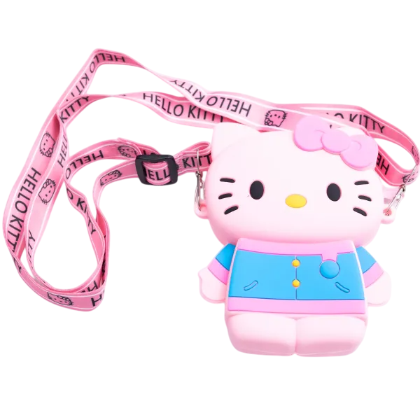 Сумочка детская Hello Kitty силиконовая на молнии 13х10х3 см Розовый