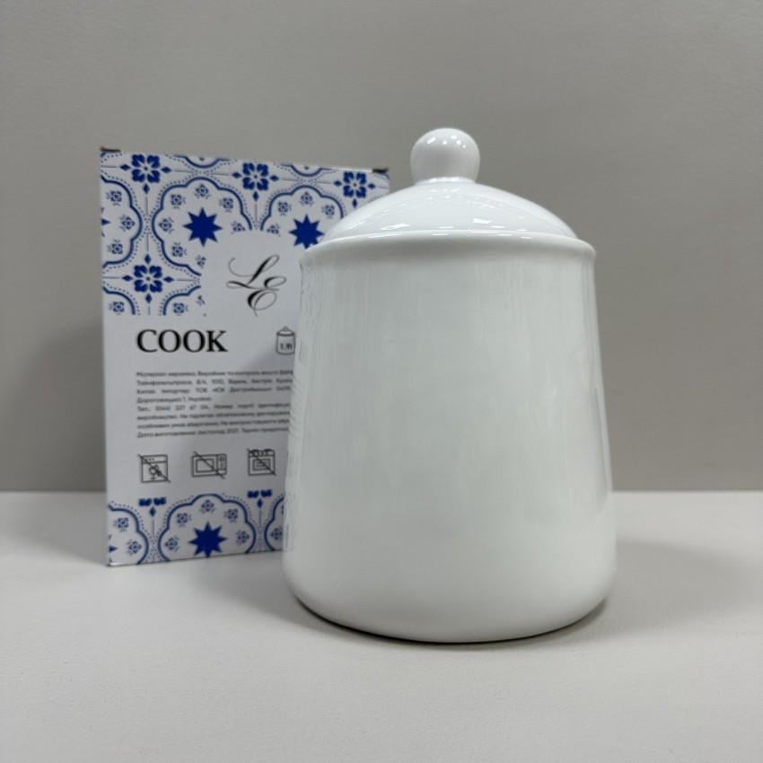 Банка керамічна Limited Edition COOK 202B-009-A13 1,9 л Білий (2803507412)