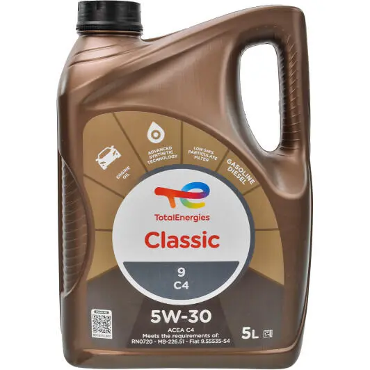 Моторное масло Total Classic 9 C4 5W-30 5 л (214131)