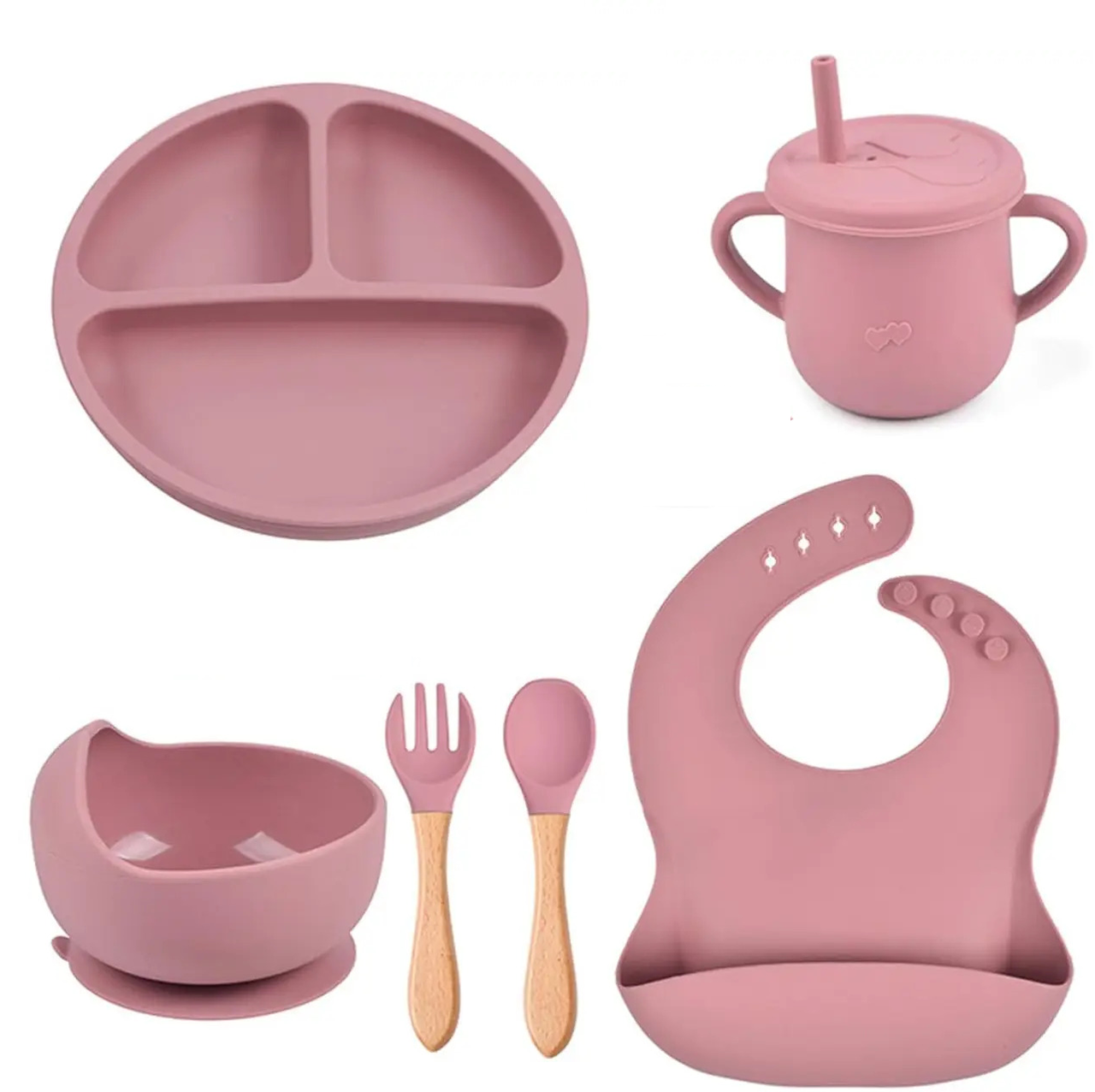 Набор силиконовый для кормления детей 7 пр.