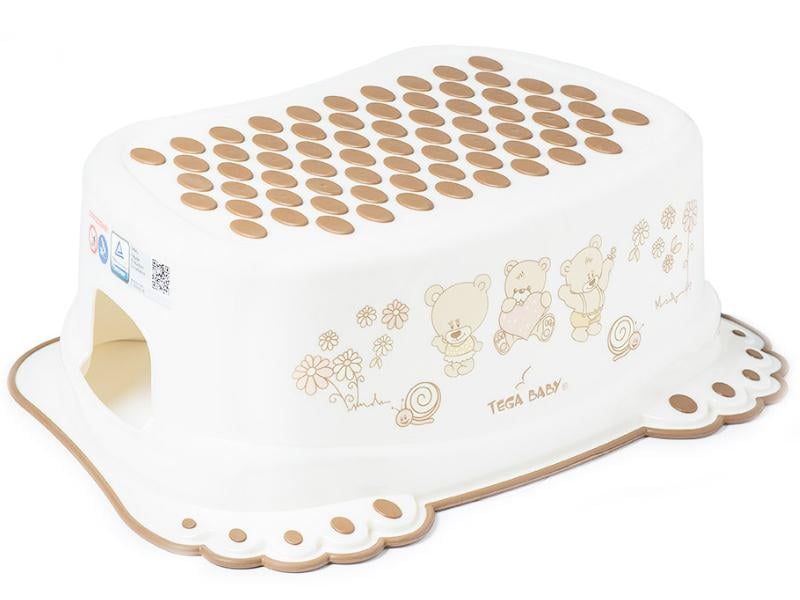 Ступени детские антискользкие в ванную Teddy Bear White pearl Ступени детские антискользкие в ванную Teddy Bear White pearl