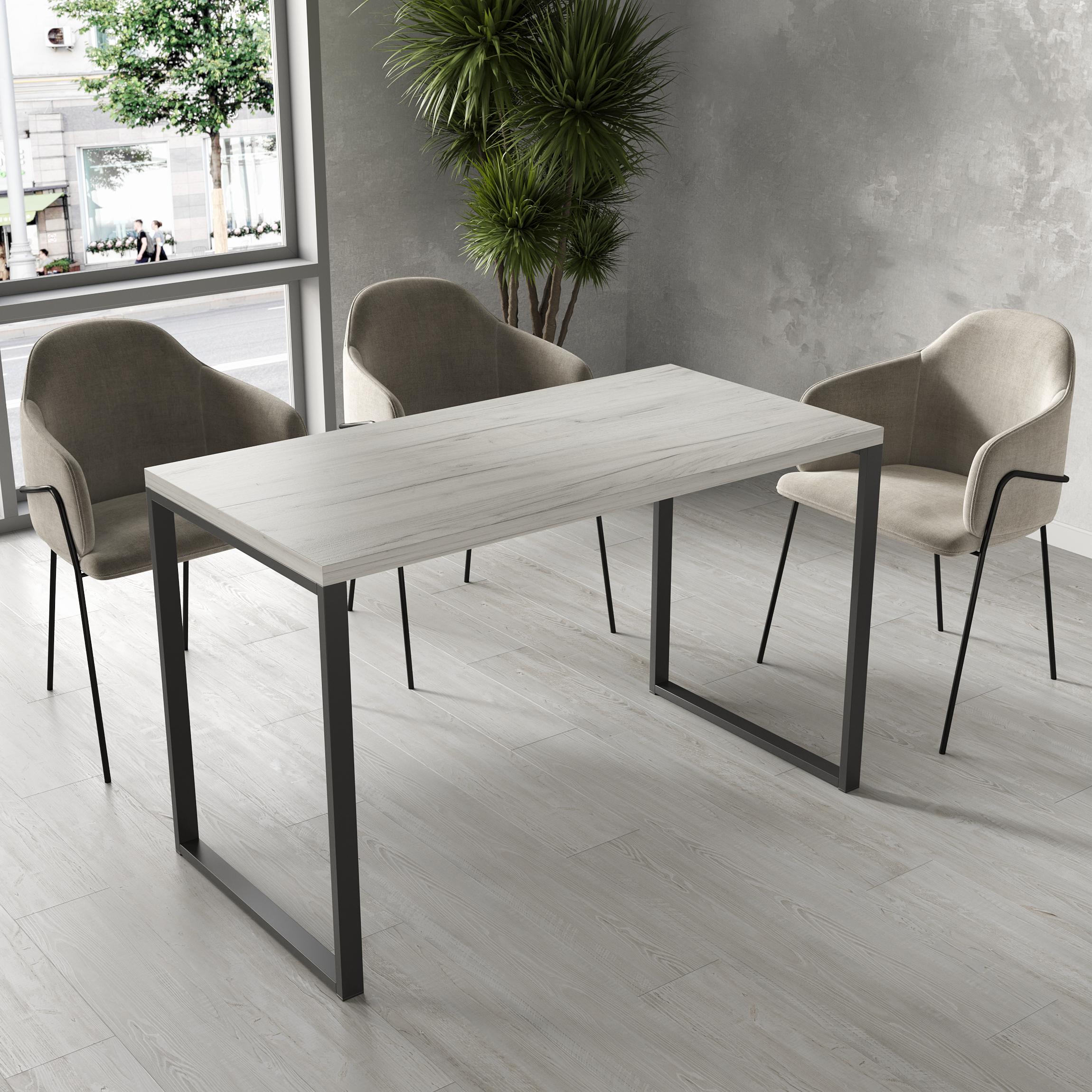 Обеденный стол 01 1200х500х32 мм Дуб Крафт Белый (23507462)