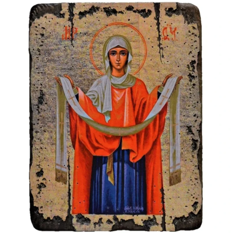 Ікона під старовину Богородиця Покрова 40х30 см (30654641)