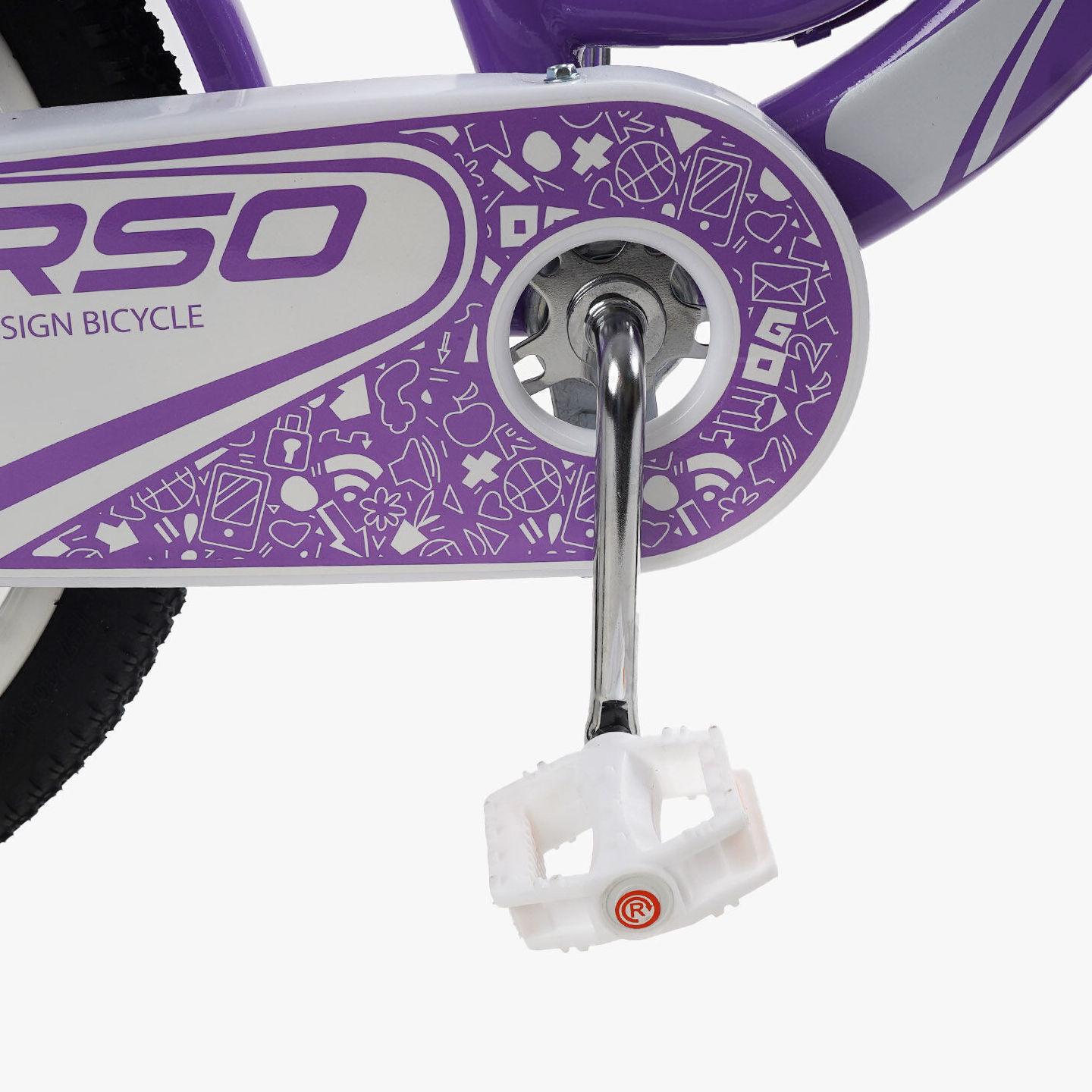 Дитячий велосипед з кошиком та багажником для дівчинки Corso Nice 20" Фіолетовий (724092672) - фото 6