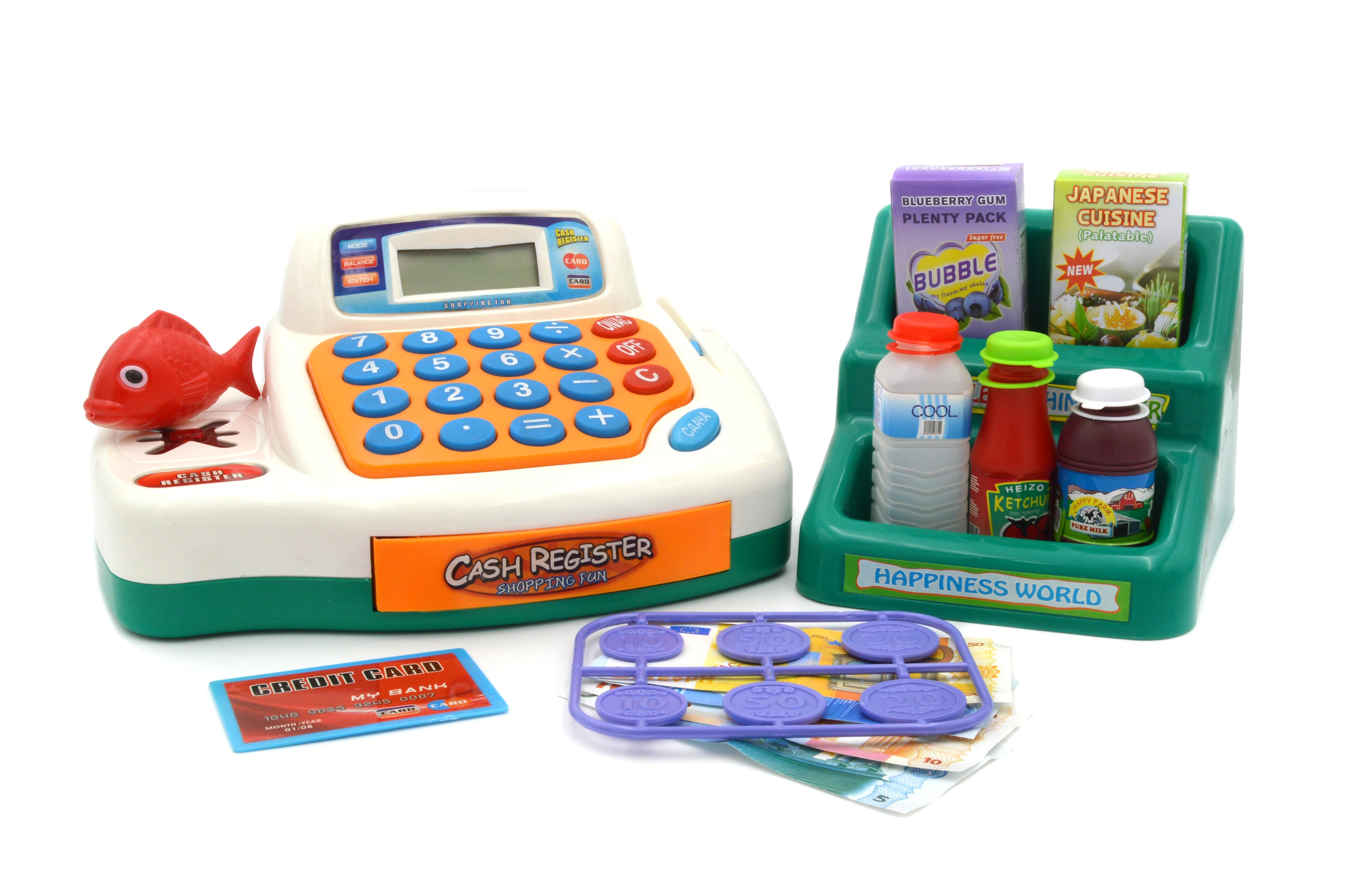 Детский игровой набор Супермаркет 7254 касса со сканером/прилавок/деньги/карта/продукты (7254)