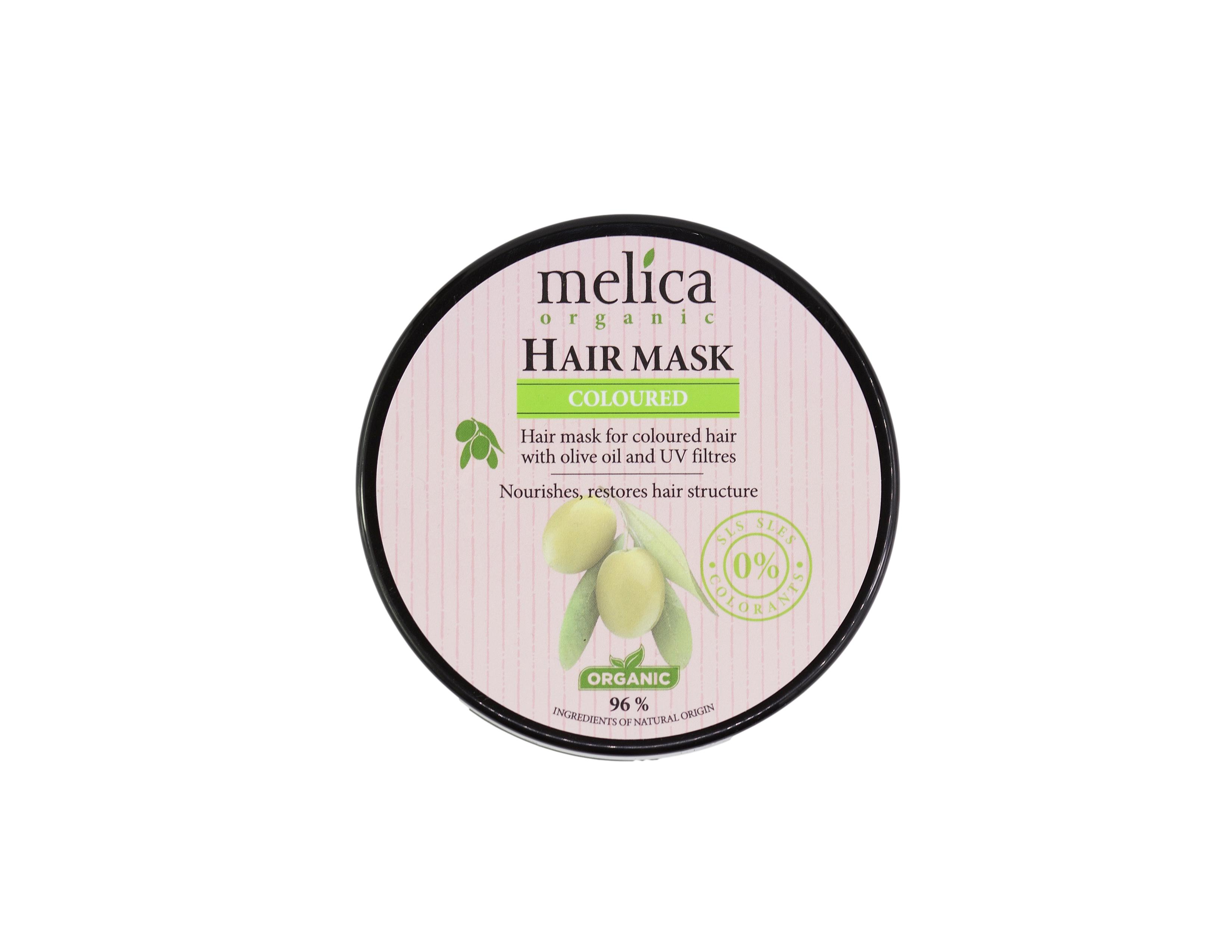 Маска для фарбованого волосся Melica Organic з оливковою олією та уф-фільтрами 350 мл (4770416003761)