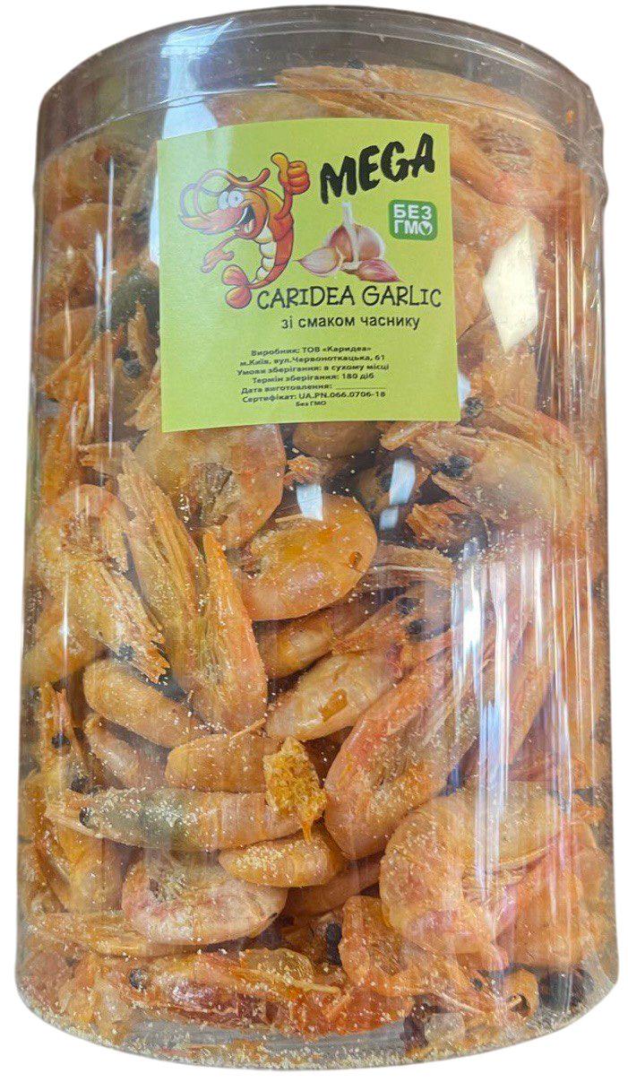 Креветка сушена у тубусі з часником 500 г