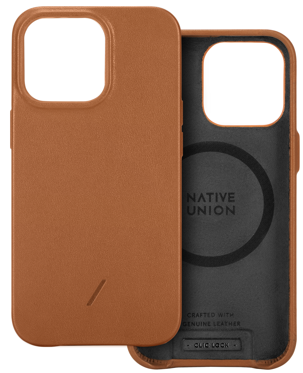 Кожаный чехол-накладка Native Union Clic Classic Magnetic Case for iPhone 13 Pro, Tan (CCLAS-BRN-NP21MP)