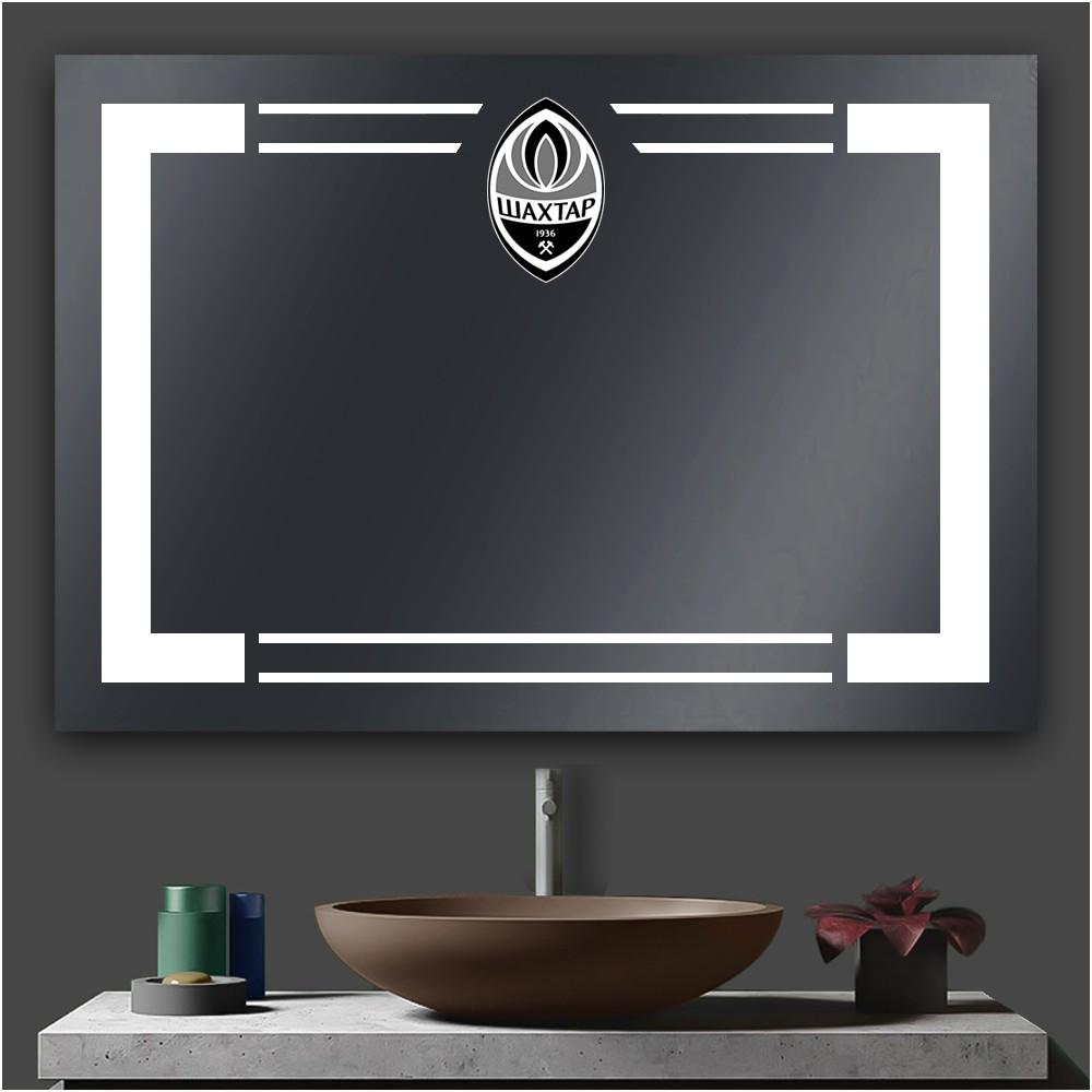 Зеркало Экватор ML-109 с логотипом "Шахтар" с подсветкой LED 70x90 см