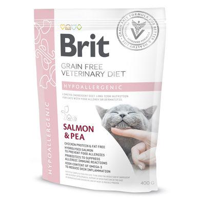 Сухой корм Brit GF Veterinary Diet Hypoallergenic для кошек при пищевой аллергии 400 г Лосось