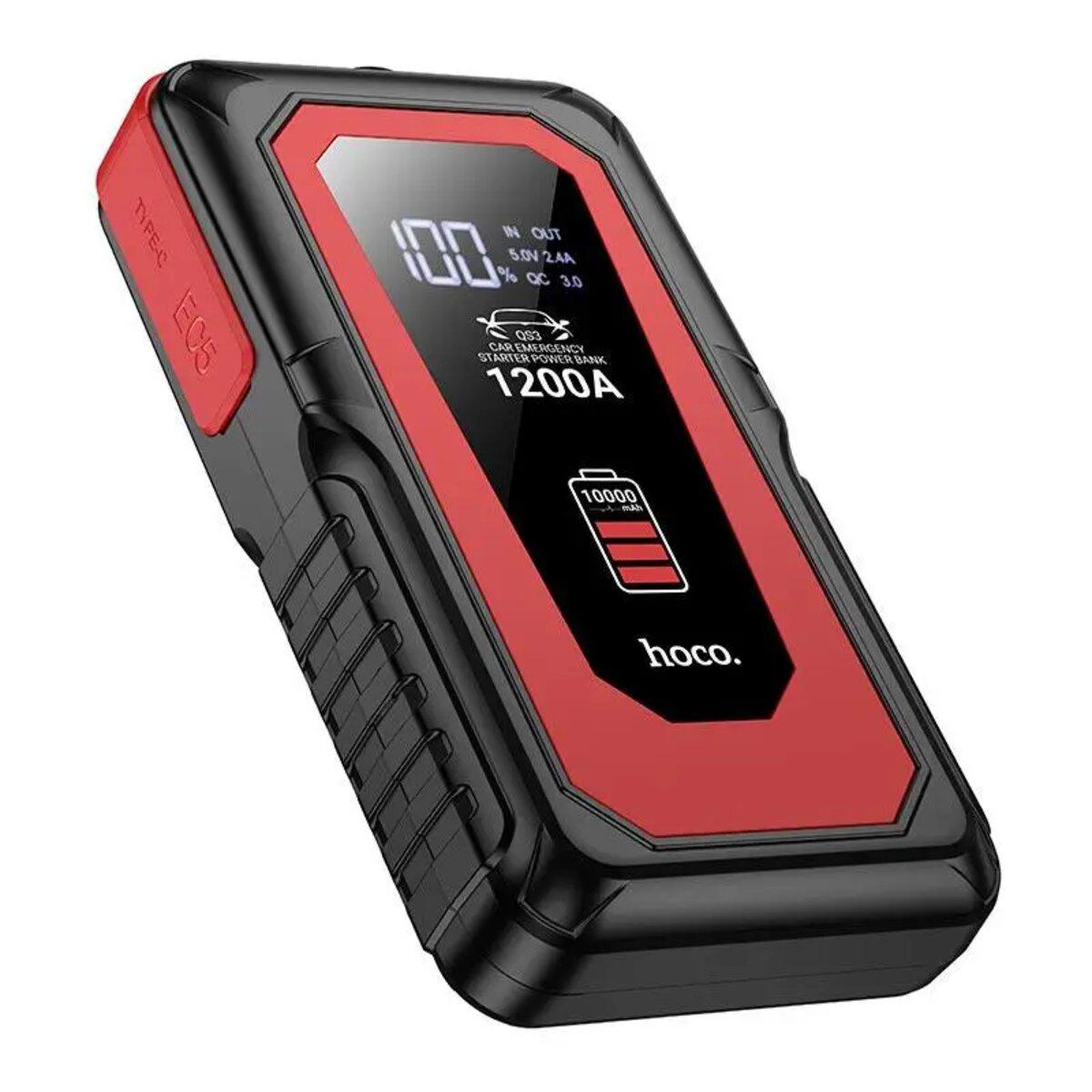 Пуско-зарядное устройство автомобильное Hoco QS3 Victory Car Emergency Starter Power Bank 10000 mAh 12W Black (6942007635530)