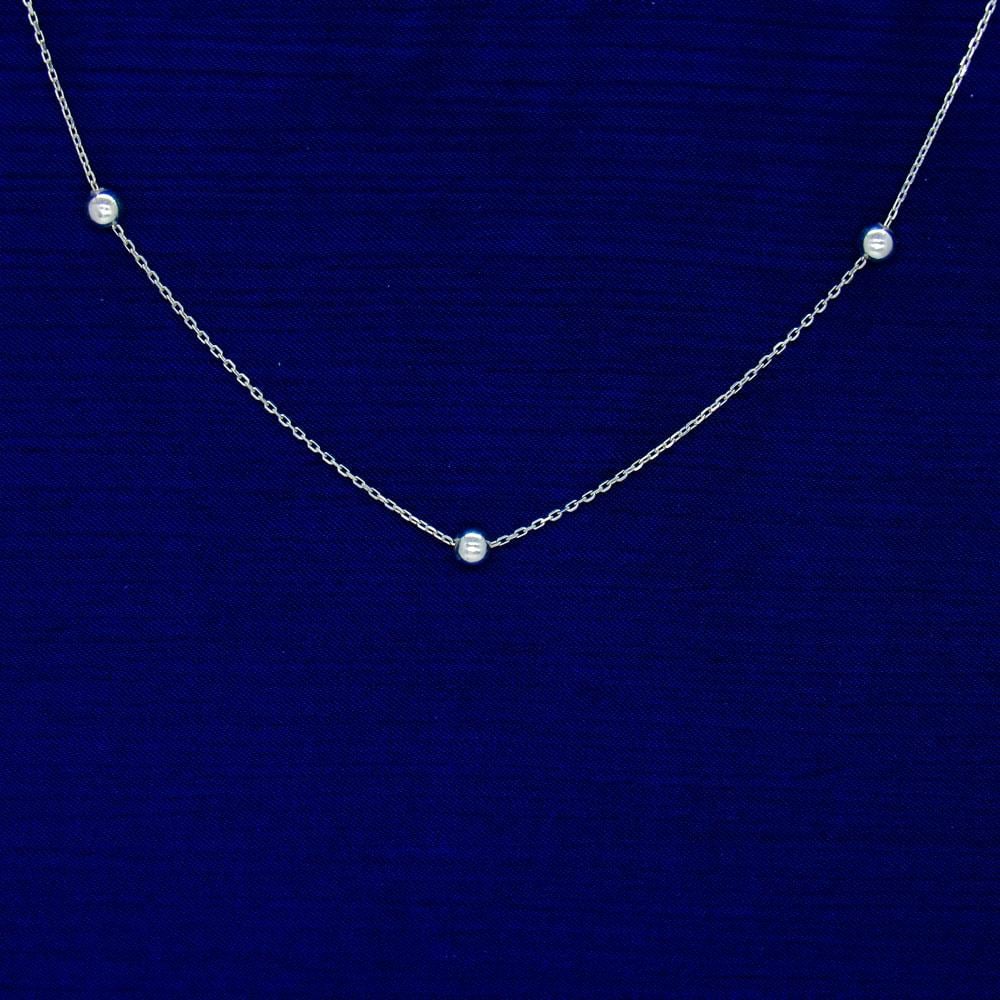 Срібне кольє Бездоганність три кульки