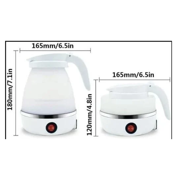 Электрочайник дорожный Electric Kettle EK-2354 силиконовый Белый (15451693) - фото 13