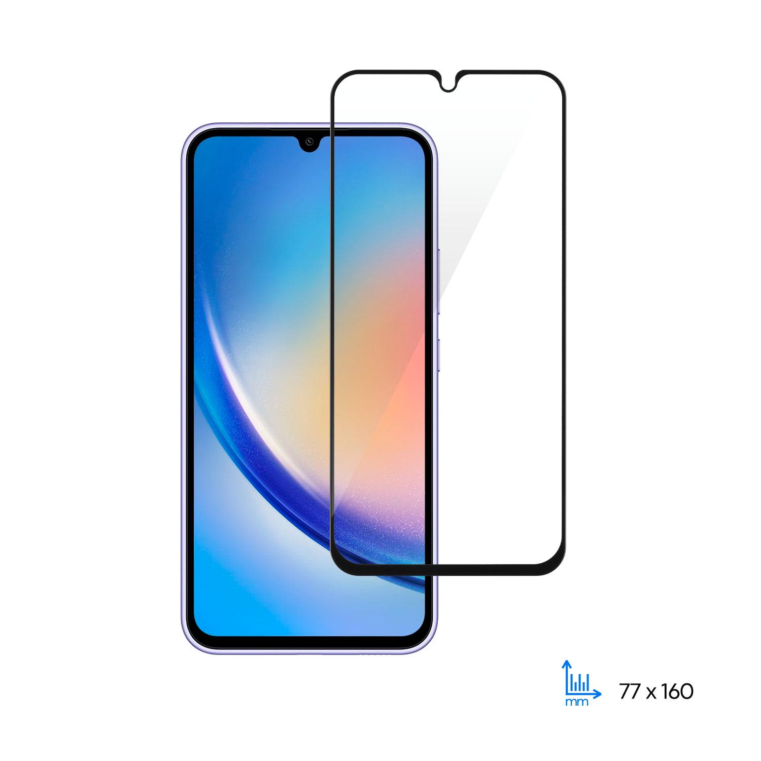 Захисне скло 2E для телефона Samsung Galaxy A34 5G 9H / 2.5D / FCFG Black (2E-G-A34-SMFCFG-BB)