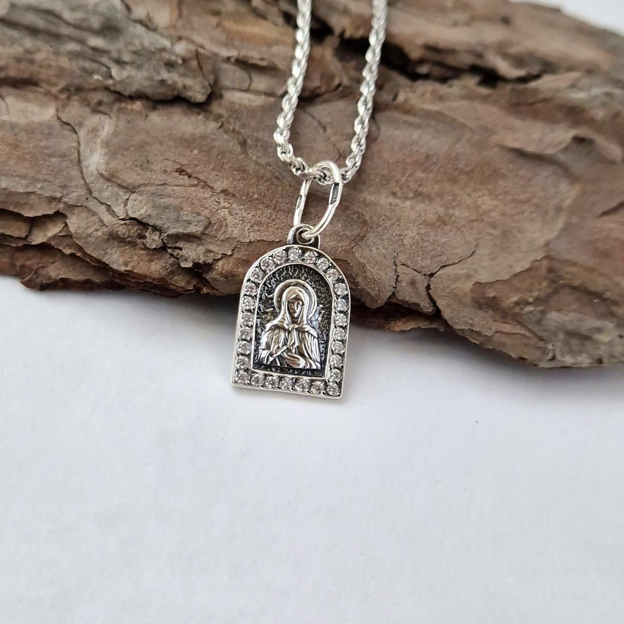 Ладанка икона Св. матрона черненное серебро 925 пробы 1,30 г (3314ч)