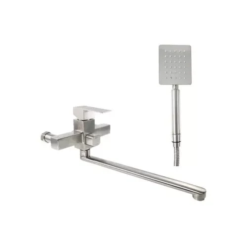 Смеситель для ванны Wezer PRO7-02 с душевым гарнитуром Сатин (2465589343)