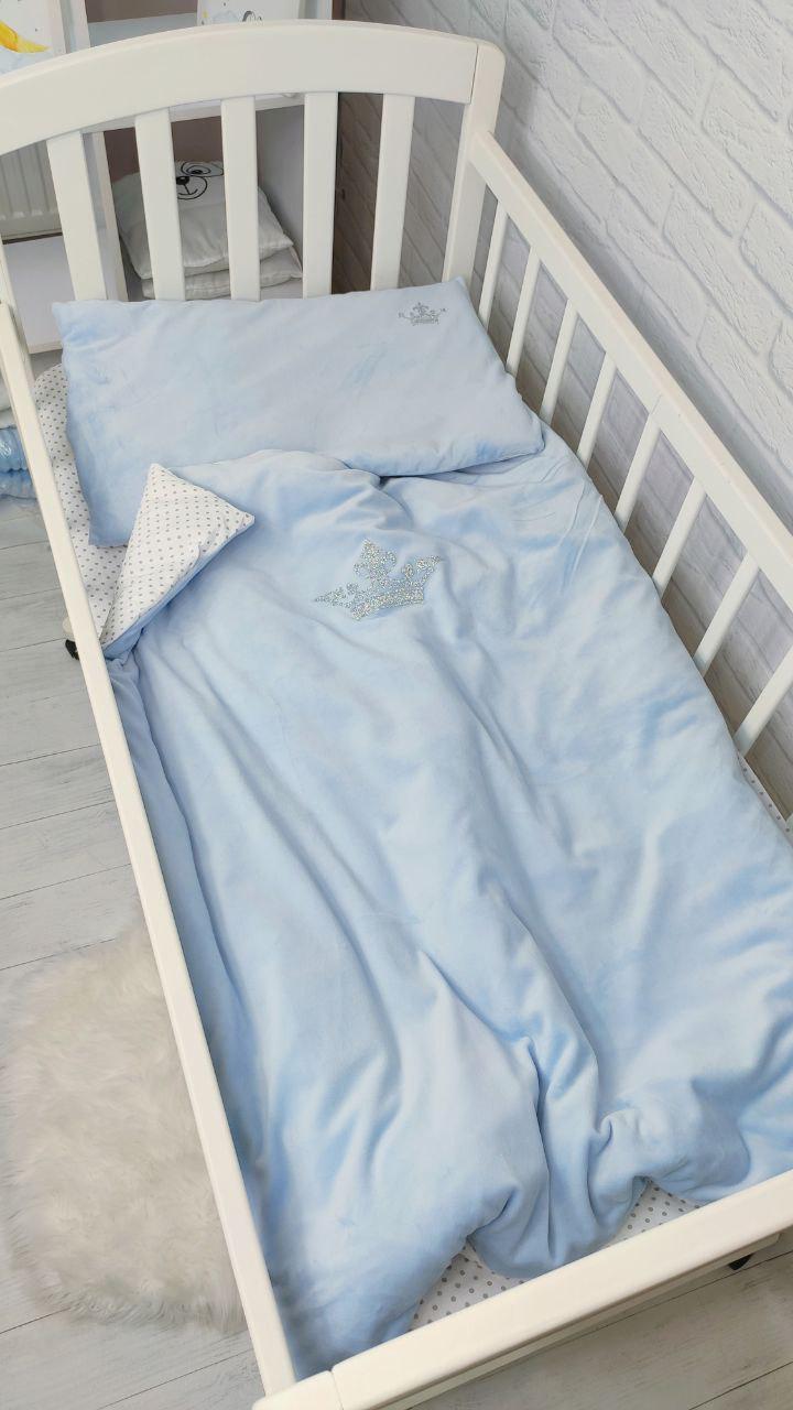 Комплект постельного белья Велюр Корона детский Кремовый