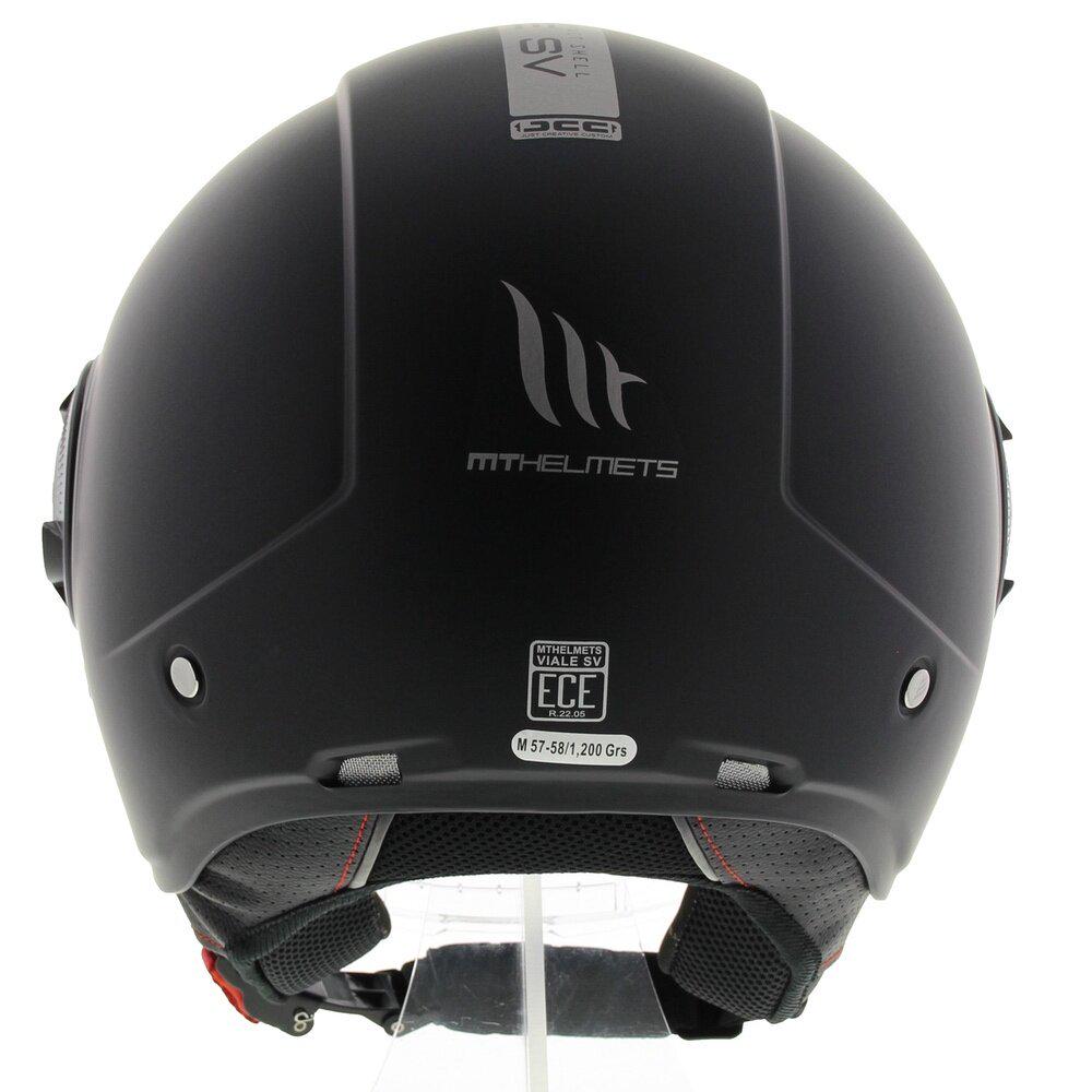 Мотошлем MT HELMETS VIALE SV Solid S Matt Black (23287) - фото 4