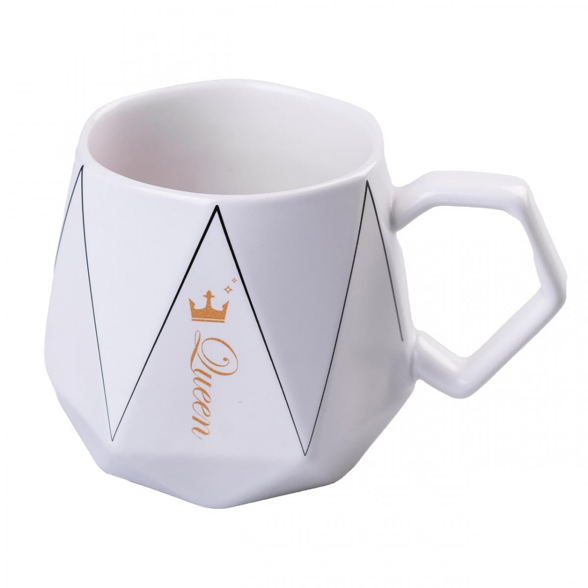 Чашка керамическая Queen&King граненая 400 мл Белый (HP77W) Чашка керамическая Queen&King граненая 400 мл Белый (HP77W)