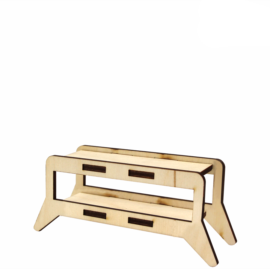 Кукольная мебель для декупажа Rosa Talent Тумба 1 модерн фанера 12х4х5 см (4823100236782)