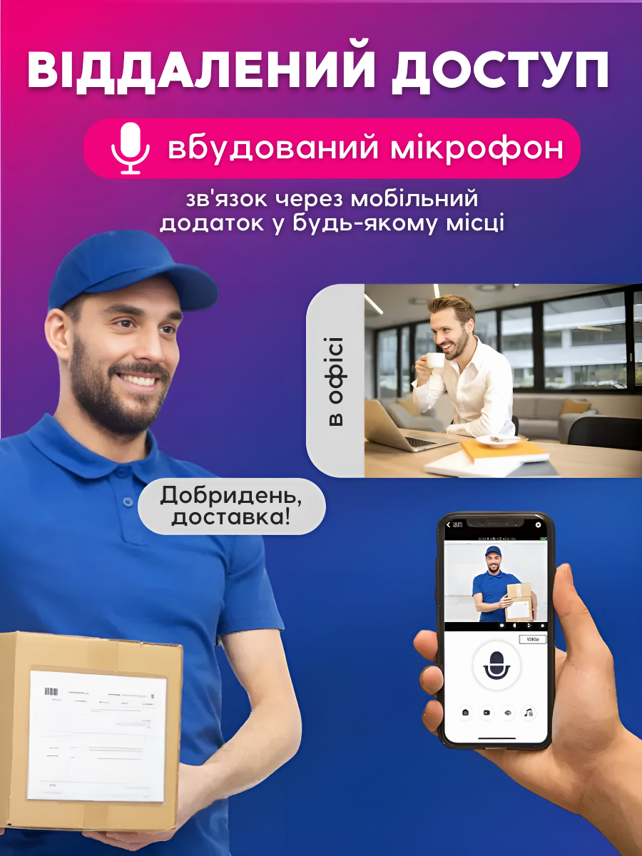 Дзвінок дверний з камерою і домофоном Wi-fi від USB Чорний (1247664222) - фото 8 Дзвінок дверний з камерою і домофоном Wi-fi від USB Чорний (1247664222) - фото 8