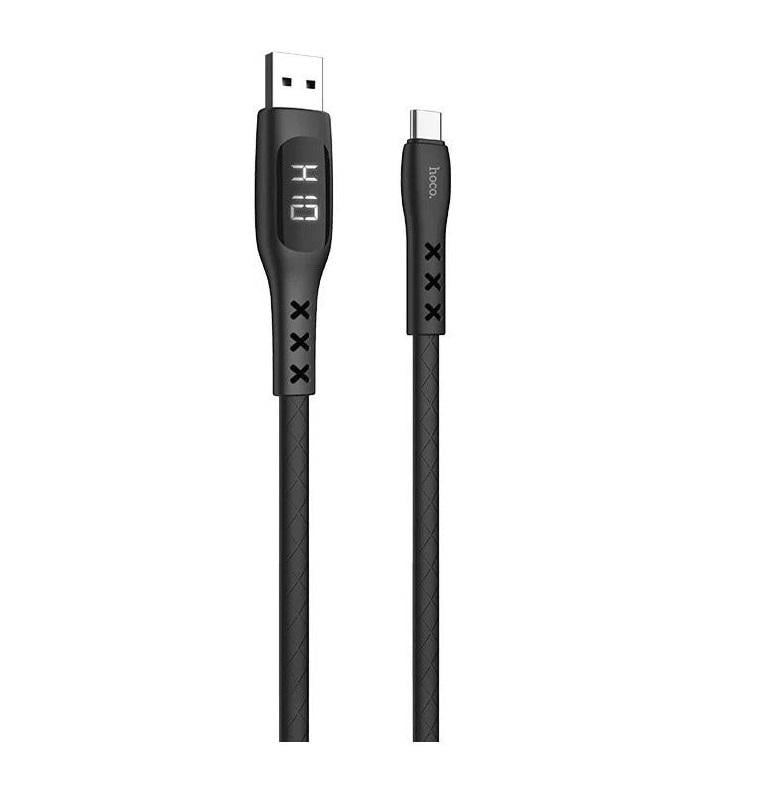 Кабель Hoco Type-C Sentinel Timing Display S6 1,2 м 3 A Black (530027)