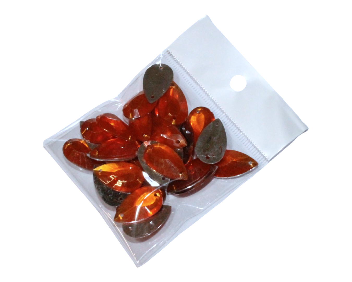 Камені пришивні Крапелька вузька 30 шт. 10х21 мм Помаранчевий