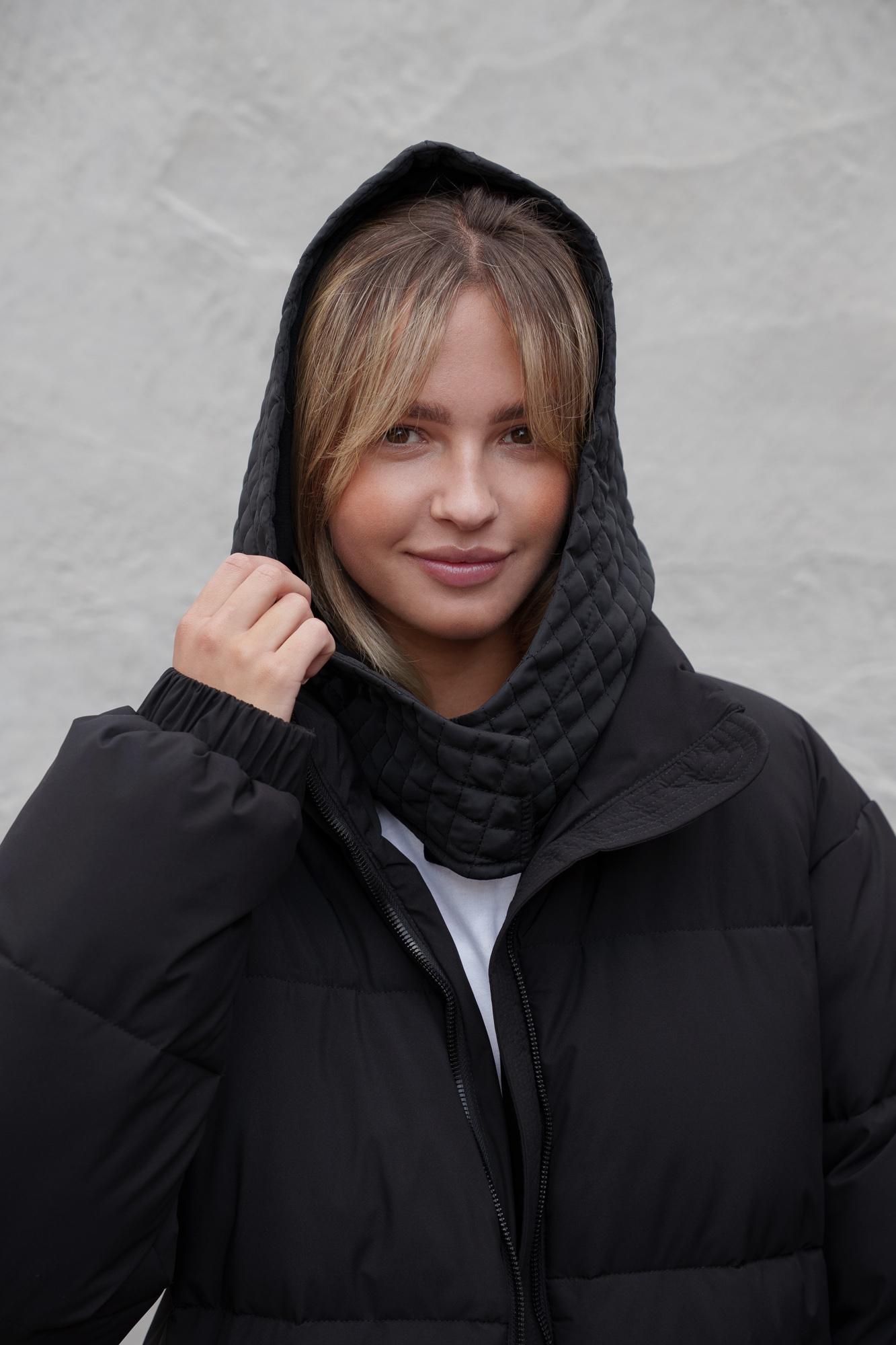 Шапка-капюшон Without Brand Jesica Большая клетка Black (8055920)