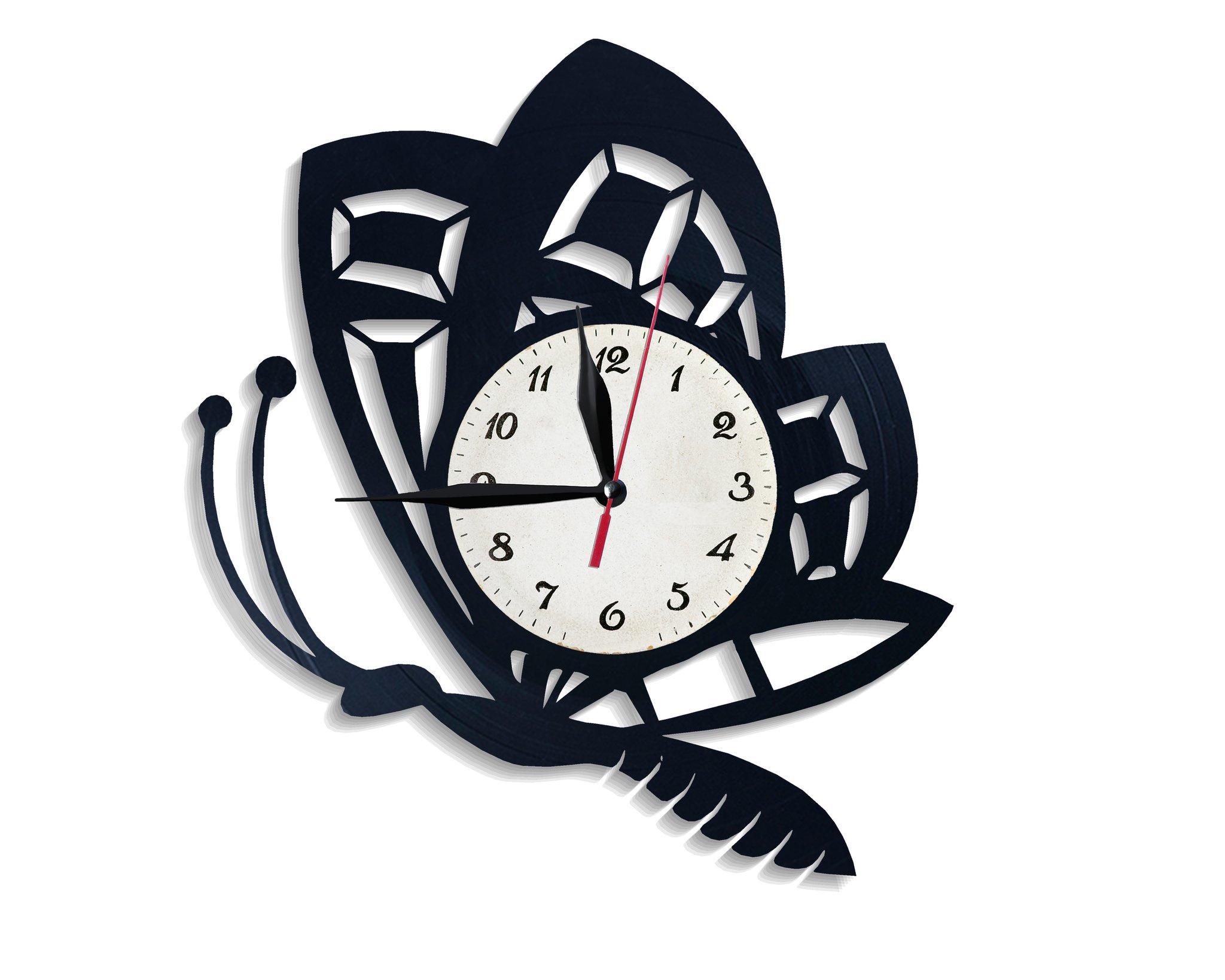 Часы настенные Бабочка 2550 из виниловой пластинки