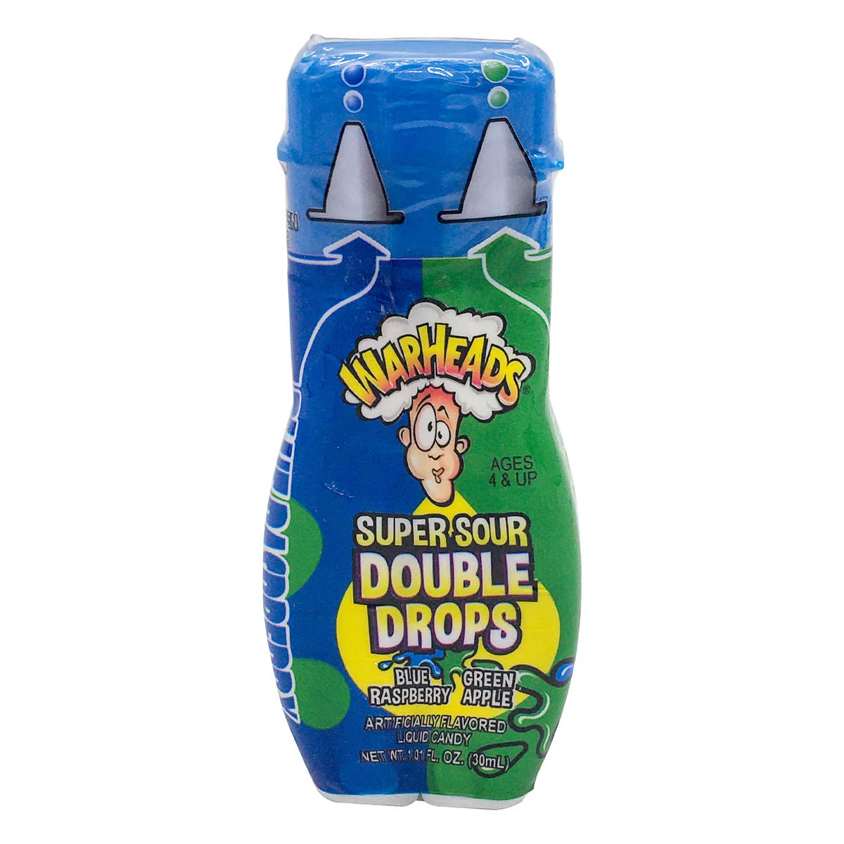 Цукерка рідка WarHeads Super Sour Drops Blue Raspberry and Green Apple 30 мл (dfsthrrsegrfse)