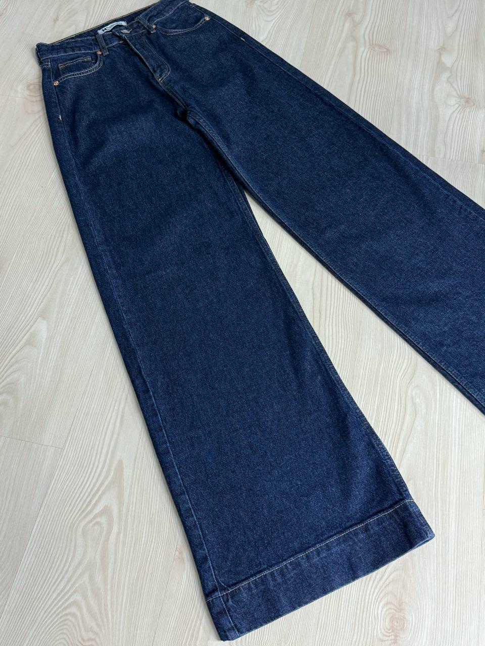 Джинсы женские Mikaletta G-10 wide leg палаццо клеш с манжетом р. 25 Темно-синий (5005) - фото 7