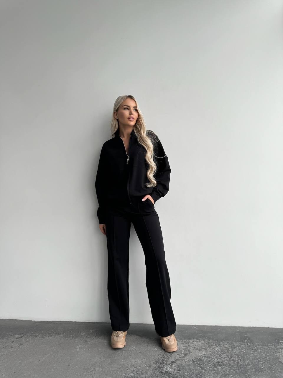 Костюм женский двунитка M Черный (С1499-671/1/Д)